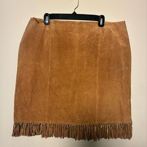 Tan Fringe Women's Skirt